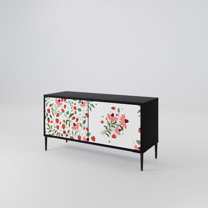 FLOWERS AND STRAWBERRIES Kompakt TV-bänk med 2 dörrar