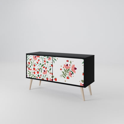 FLOWERS AND STRAWBERRIES Kompakt TV-bänk med 2 dörrar