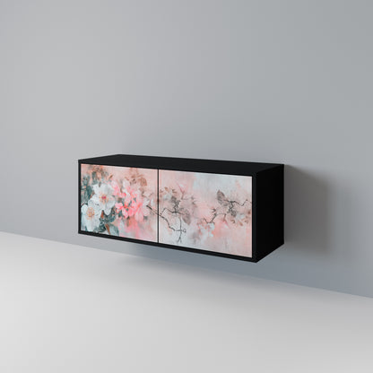 CHERRY BLOSSOM Kompakt TV-bänk med 2 dörrar