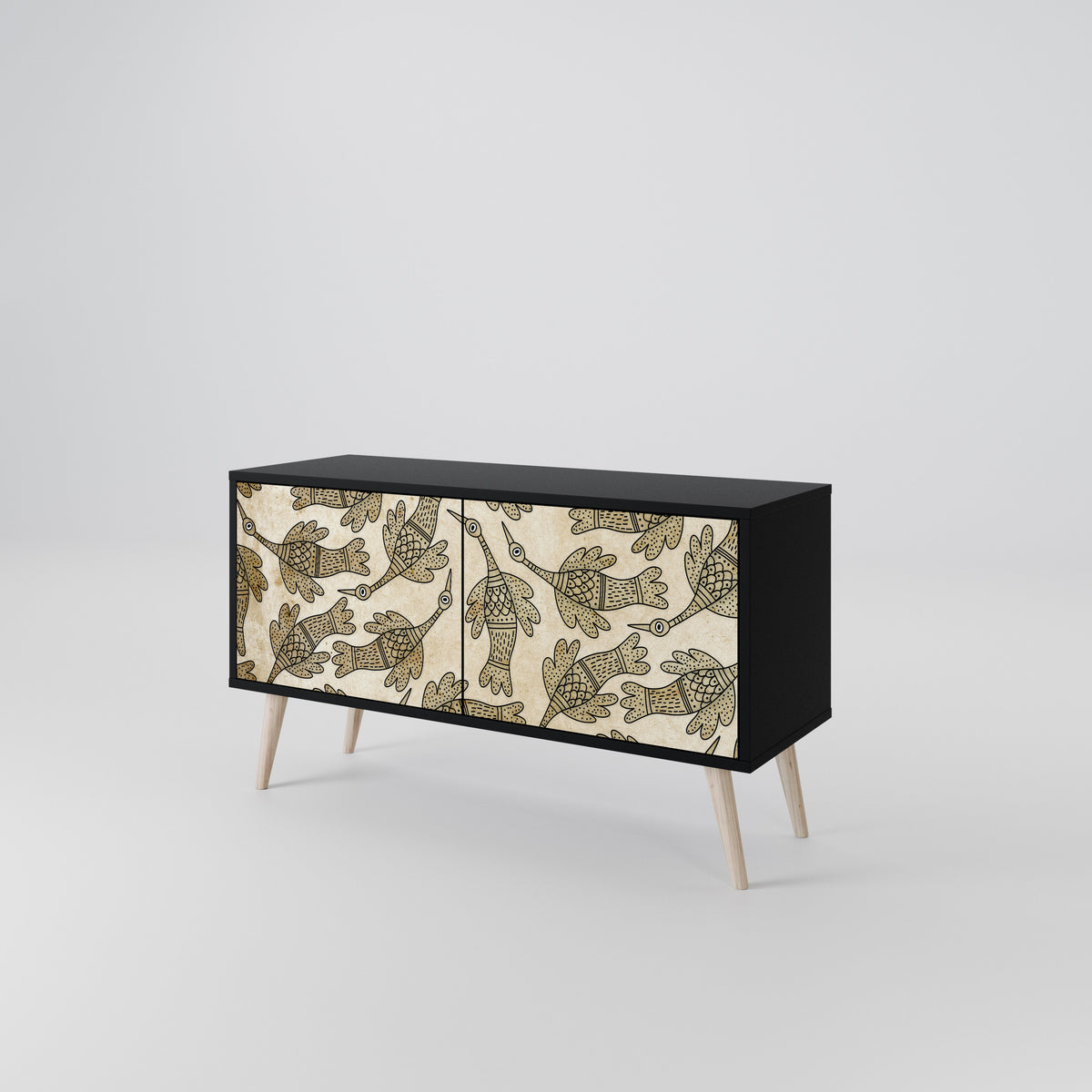 ALMONDINE SONGBIRD Kompakt TV-bänk med 2 dörrar