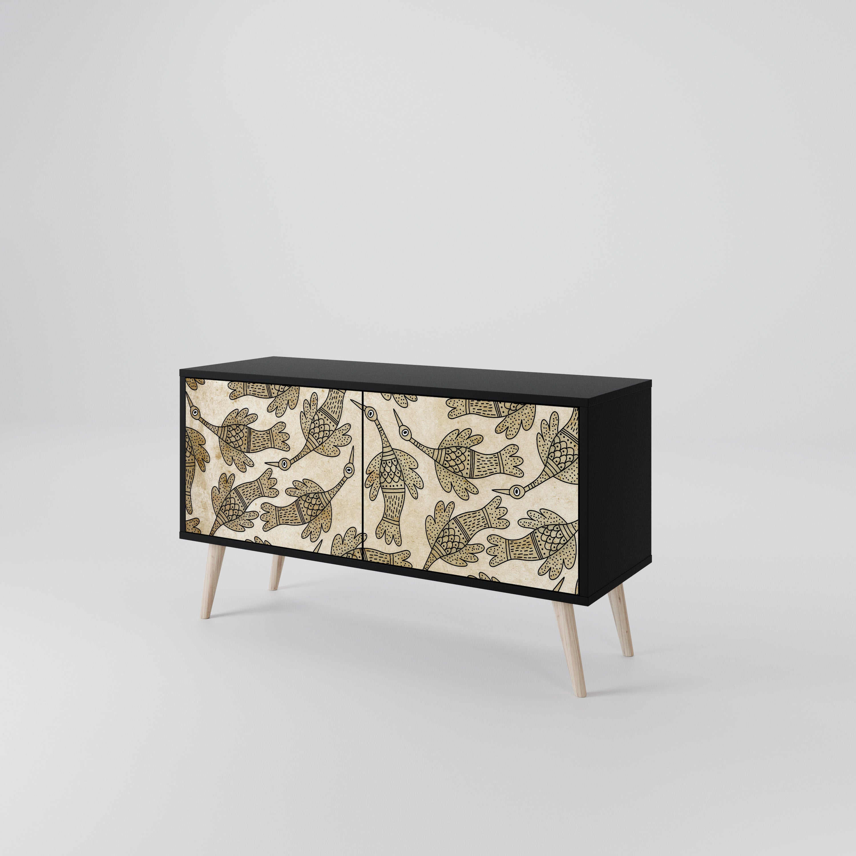 ALMONDINE SONGBIRD Kompakt TV-skåp med 2 dörrar