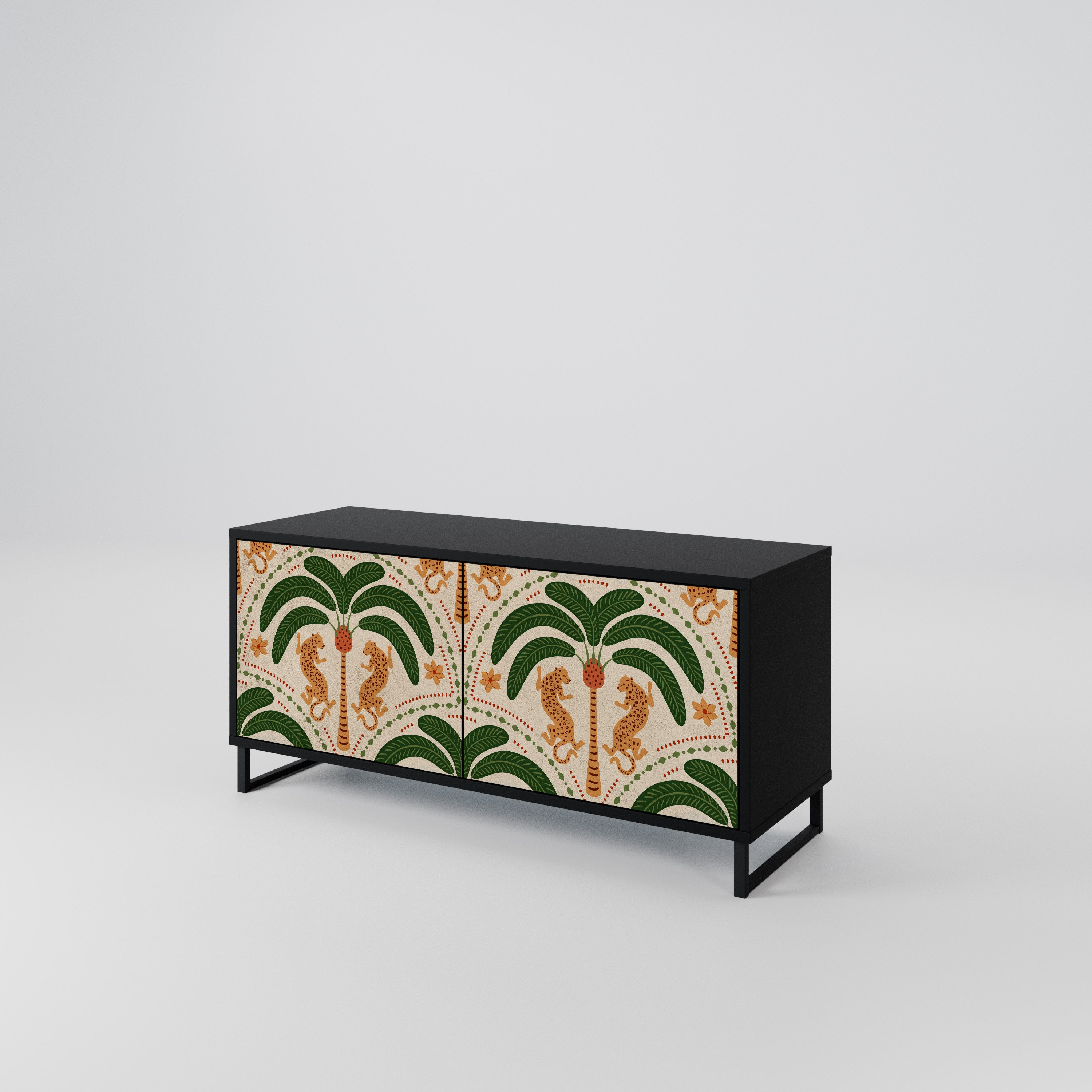 DANCING PREDATORS Kompakt TV-skåp med 2 dörrar