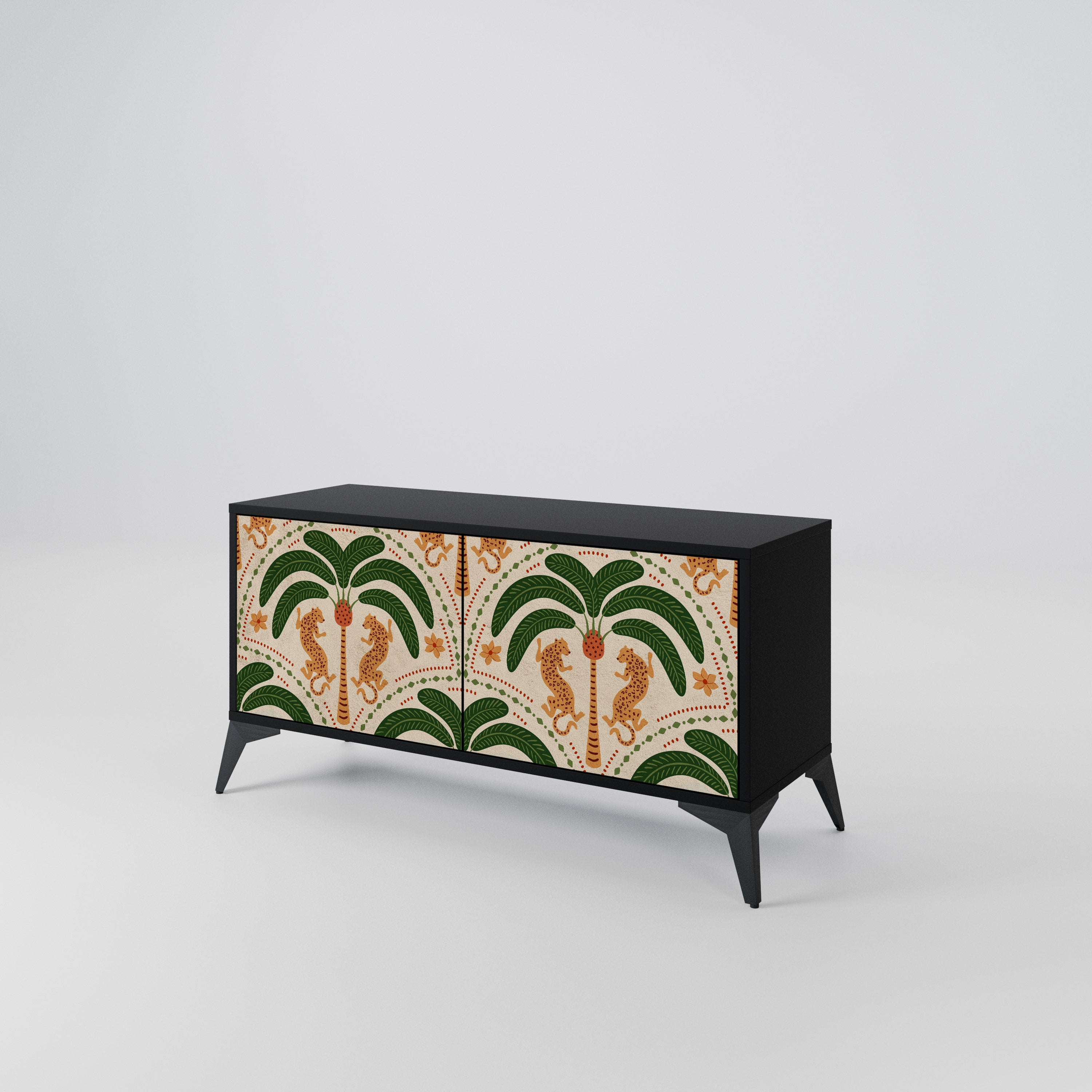 DANCING PREDATORS Kompakt TV-skåp med 2 dörrar