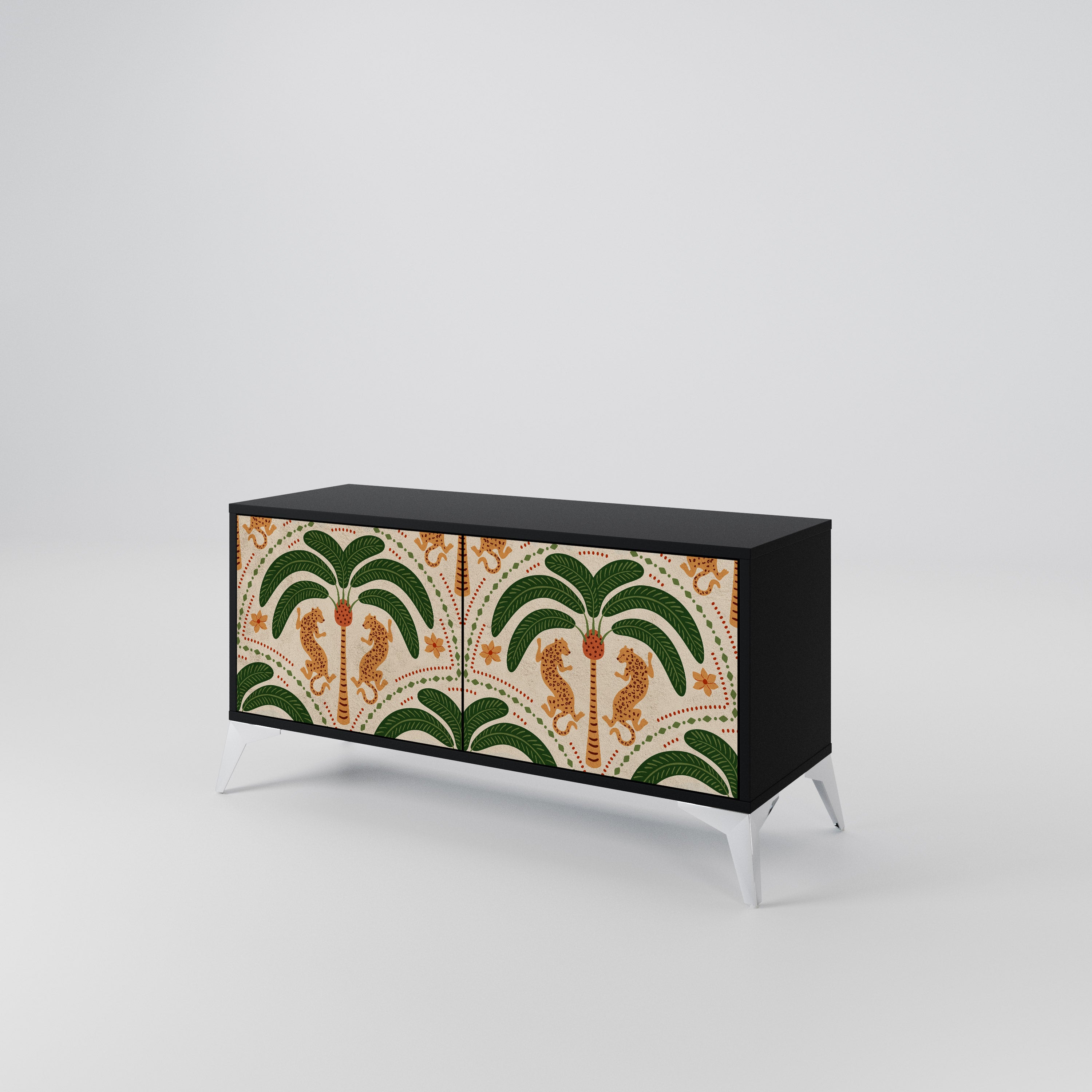 DANCING PREDATORS Kompakt TV-skåp med 2 dörrar