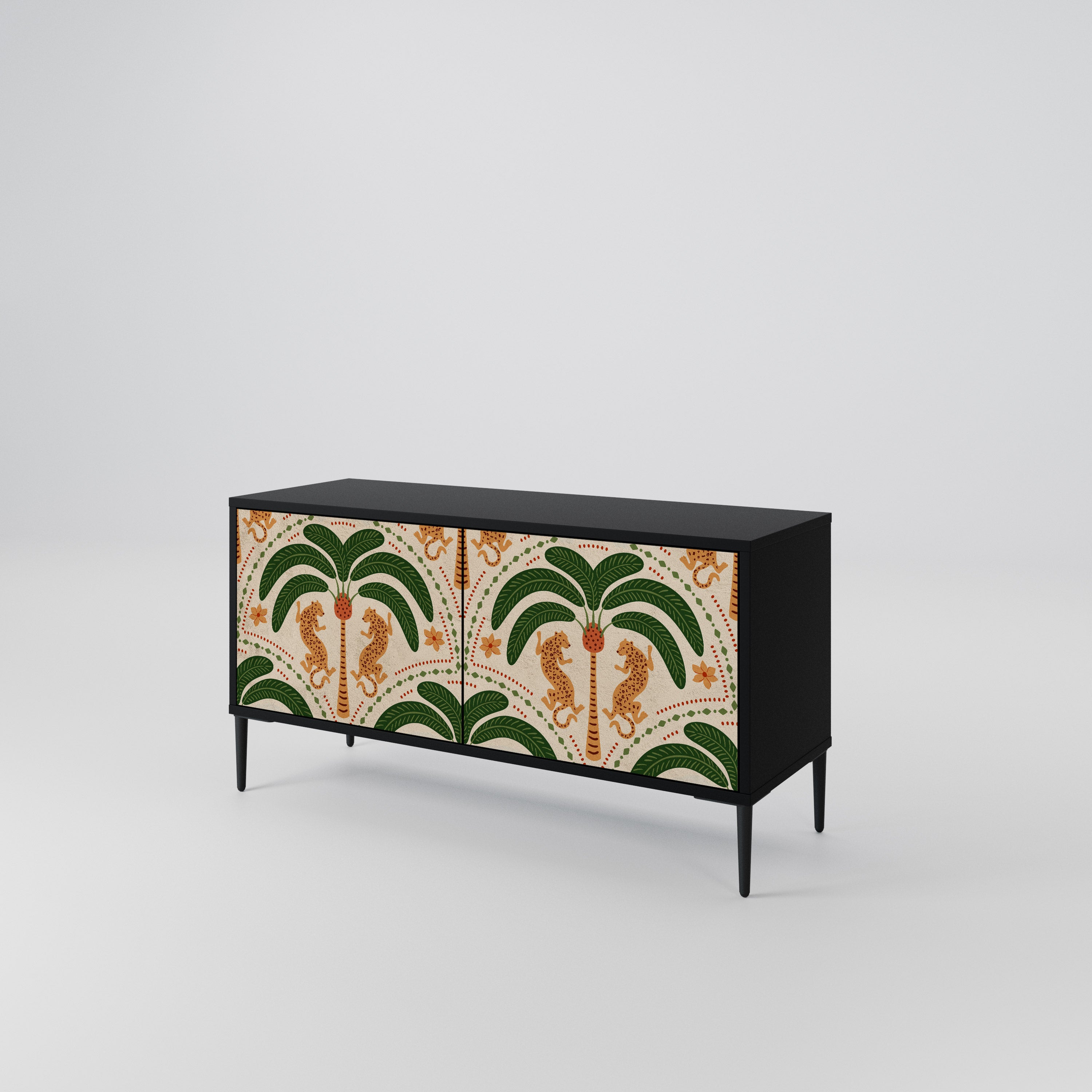 DANCING PREDATORS Kompakt TV-skåp med 2 dörrar