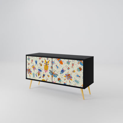 COLORFUL INSECTS Kompakt TV-bänk med 2 dörrar