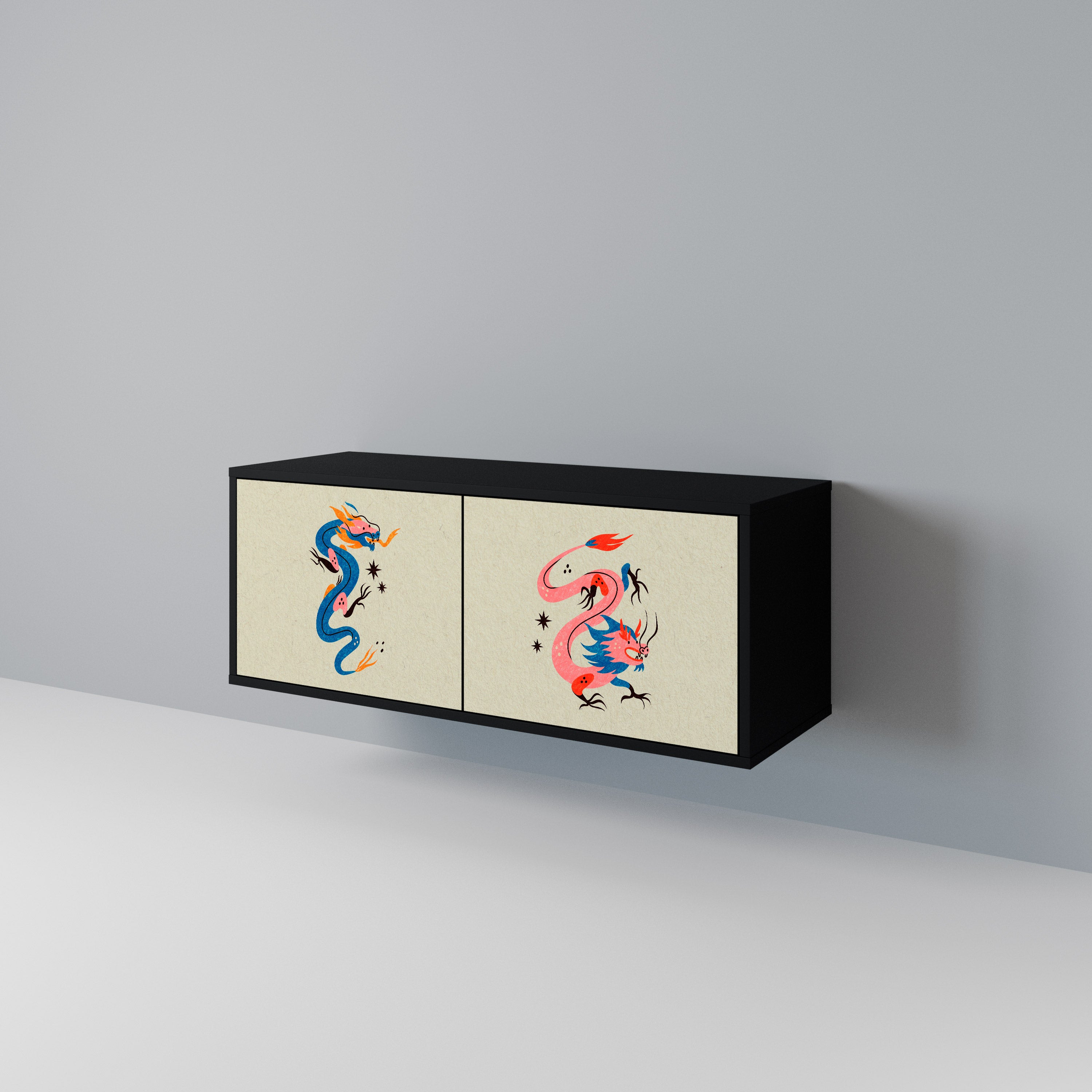 MYTOLOGISKA VARELSER Kompakt TV-skåp med 2 dörrar