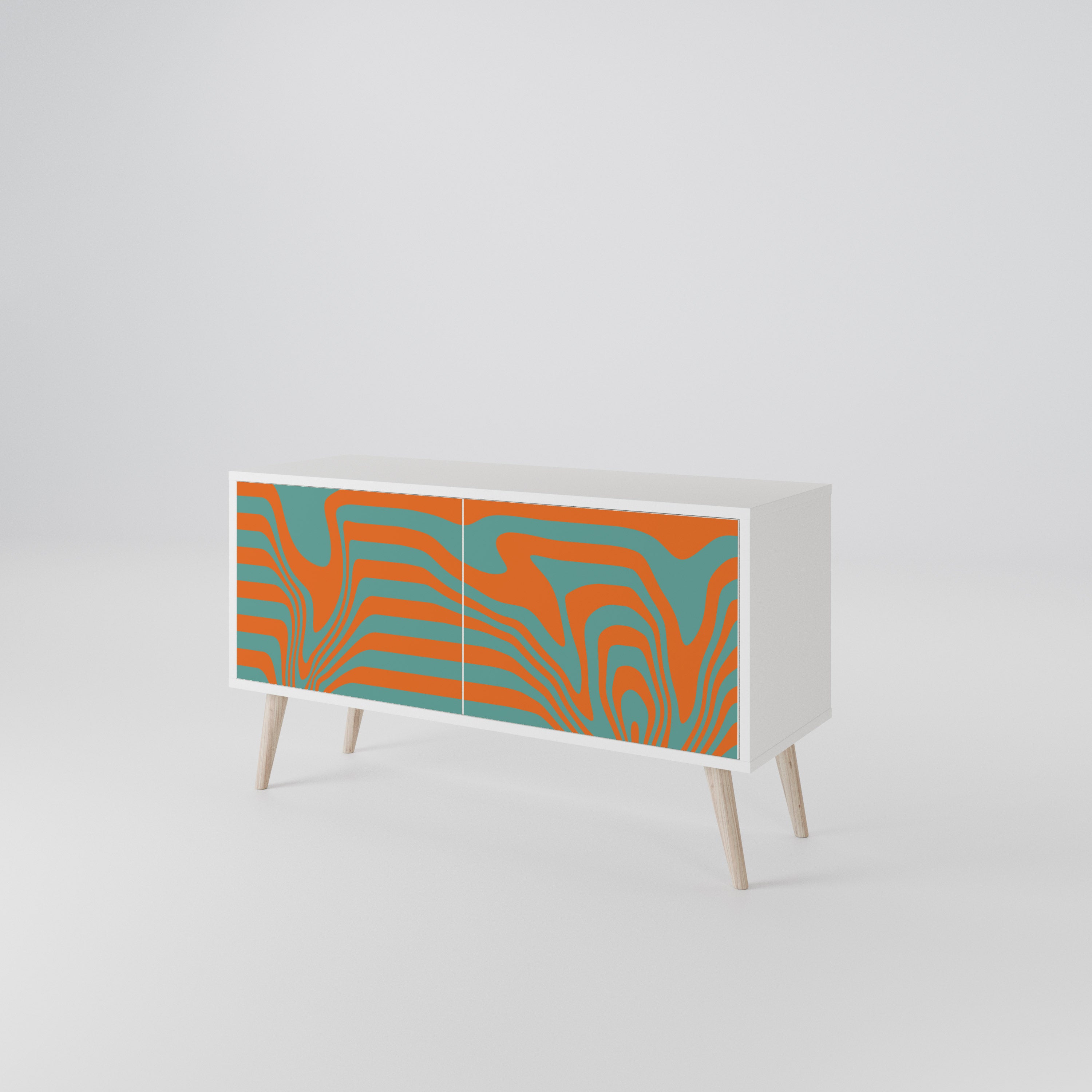 LINE COLLAPSE Compact 2-Door TV Cabinet