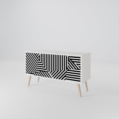 ILLUSIONARY LATTICE Kompakt TV-bänk med 2 dörrar