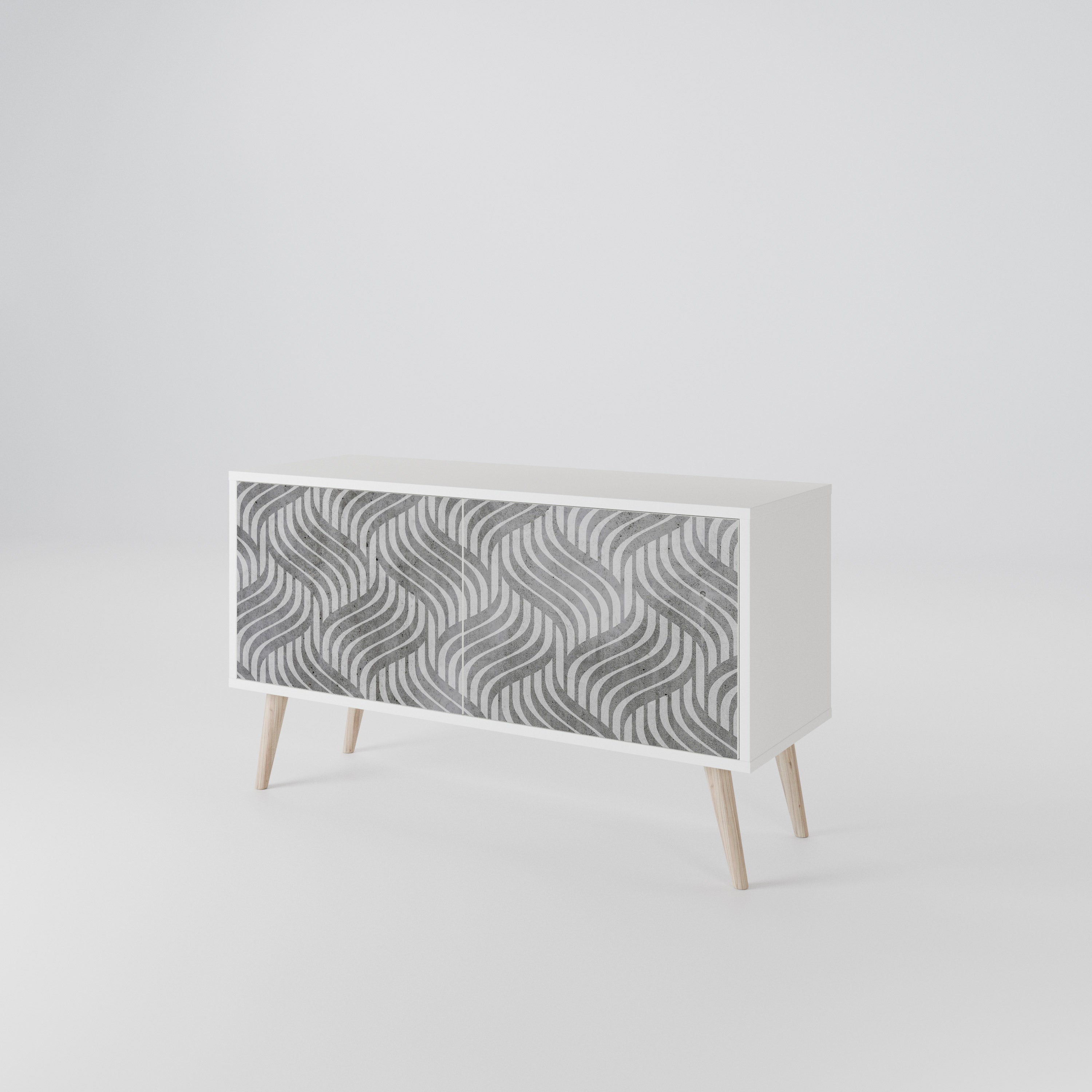 CONCRETE MOVEMENT Compact 2-Door TV Cabinet