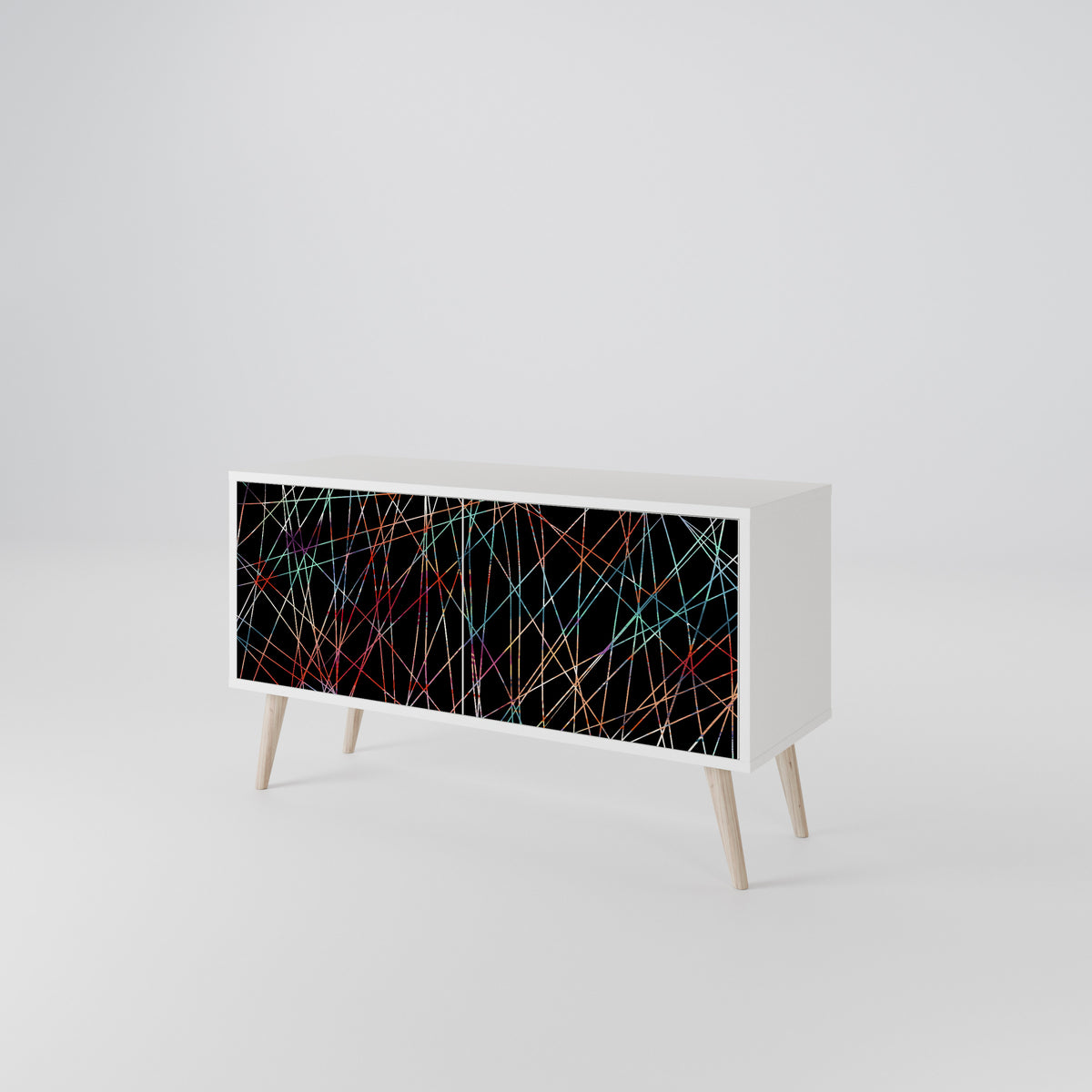 LUMINOUS SNARE Kompakt TV-bänk med 2 dörrar