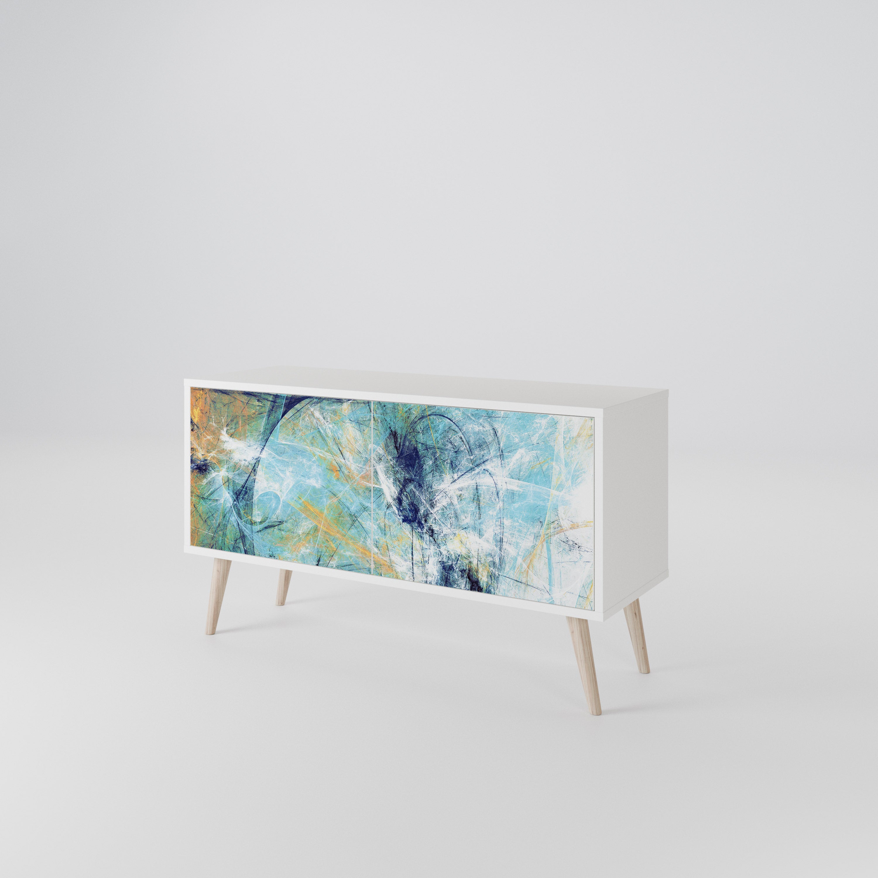 ABSTRACT THOUGHTS Kompakt TV-bänk med 2 dörrar
