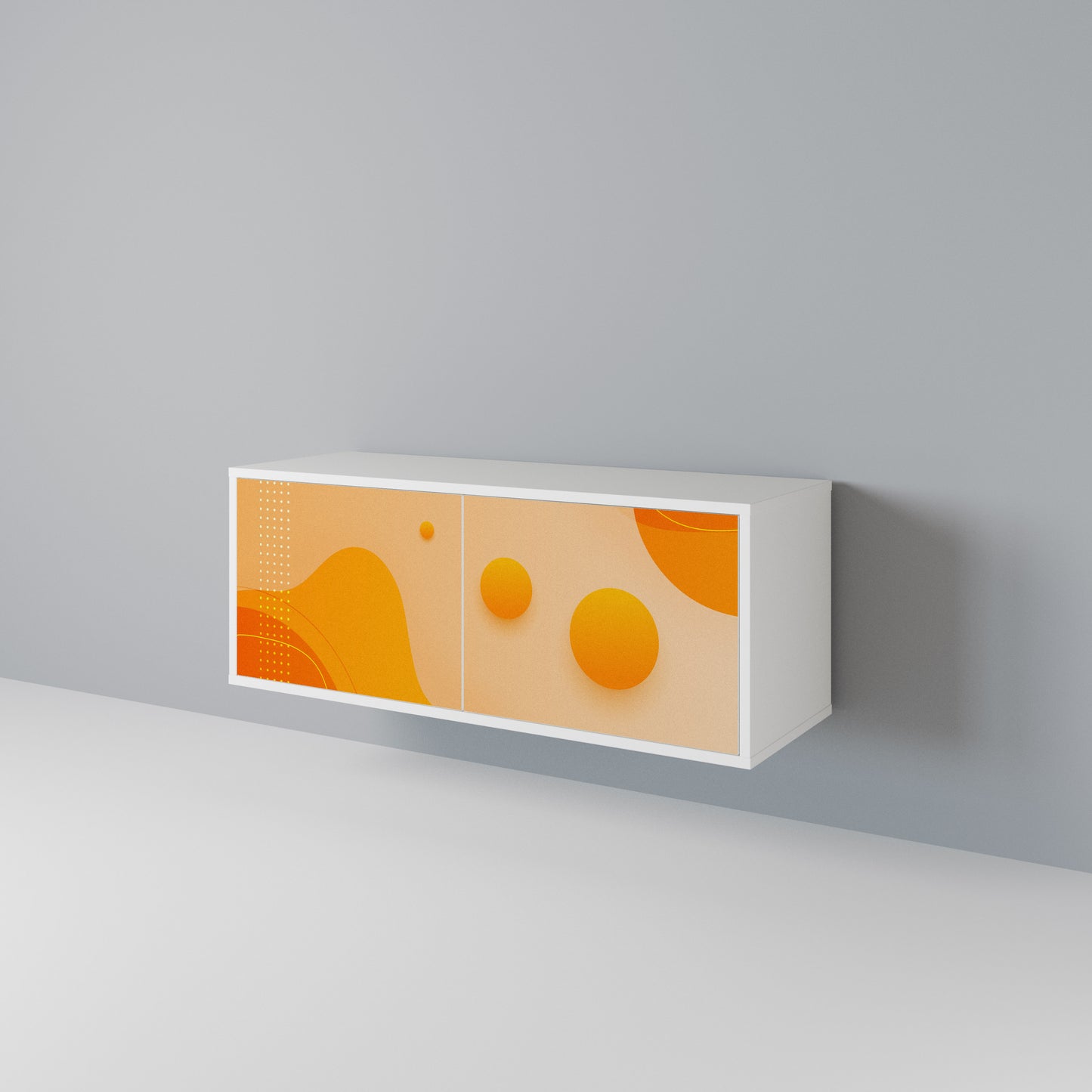 ORANGE ARRANGEMENT Kompakt TV-bänk med 2 dörrar