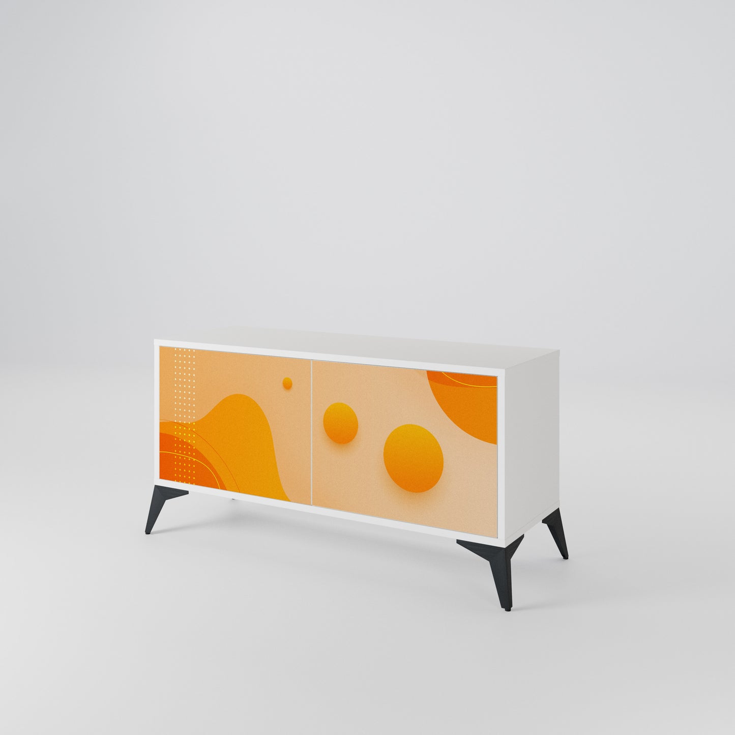 ORANGE ARRANGEMENT Kompakt TV-bänk med 2 dörrar