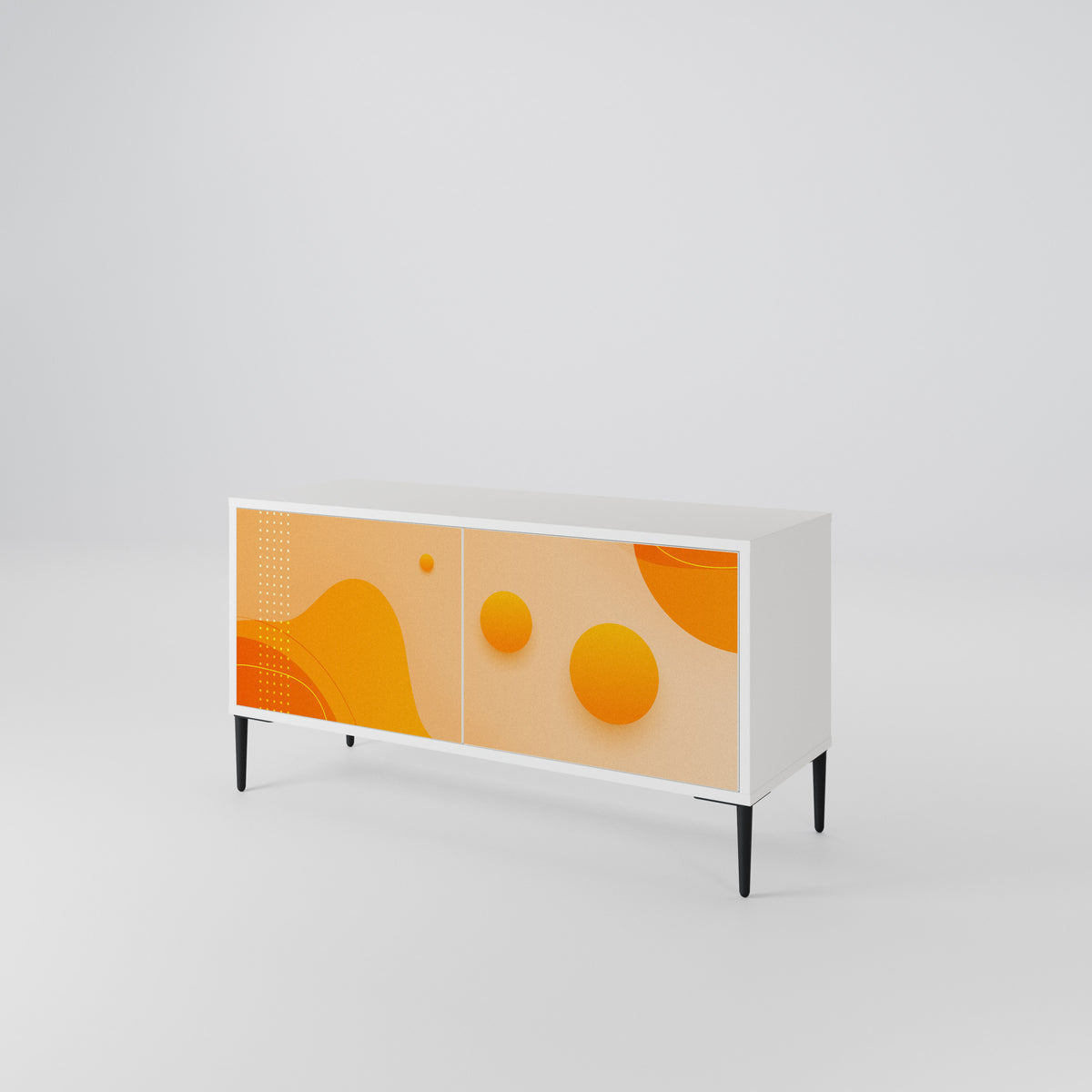 ORANGE ARRANGEMENT Kompakt TV-bänk med 2 dörrar