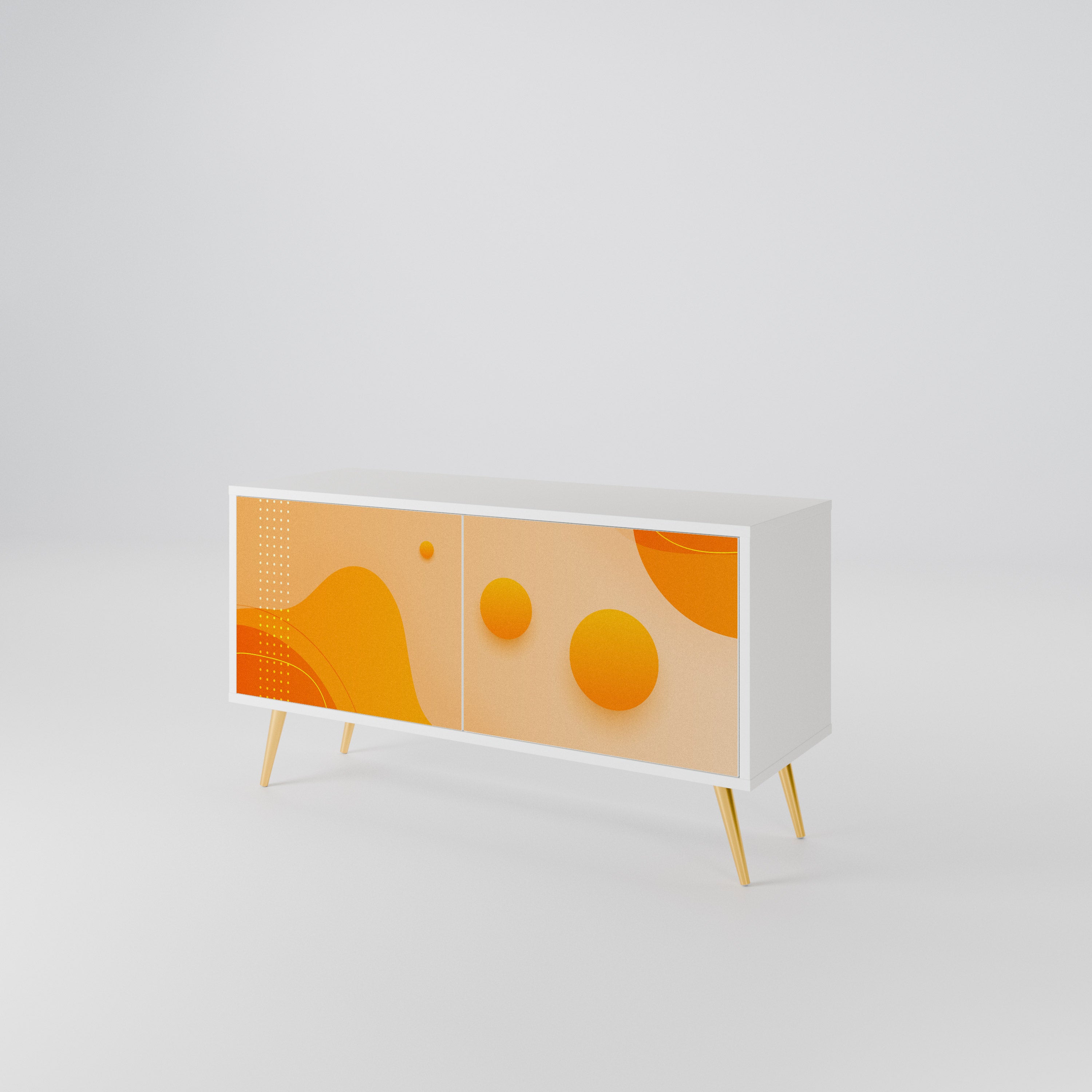 ORANGE ARRANGEMENT Compact 2-Door TV Cabinet