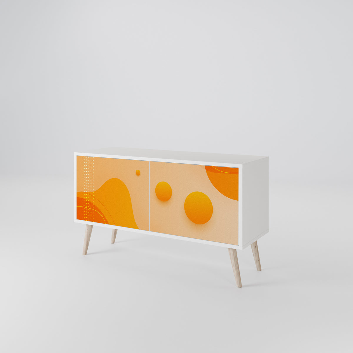 ORANGE ARRANGEMENT Kompakt TV-bänk med 2 dörrar