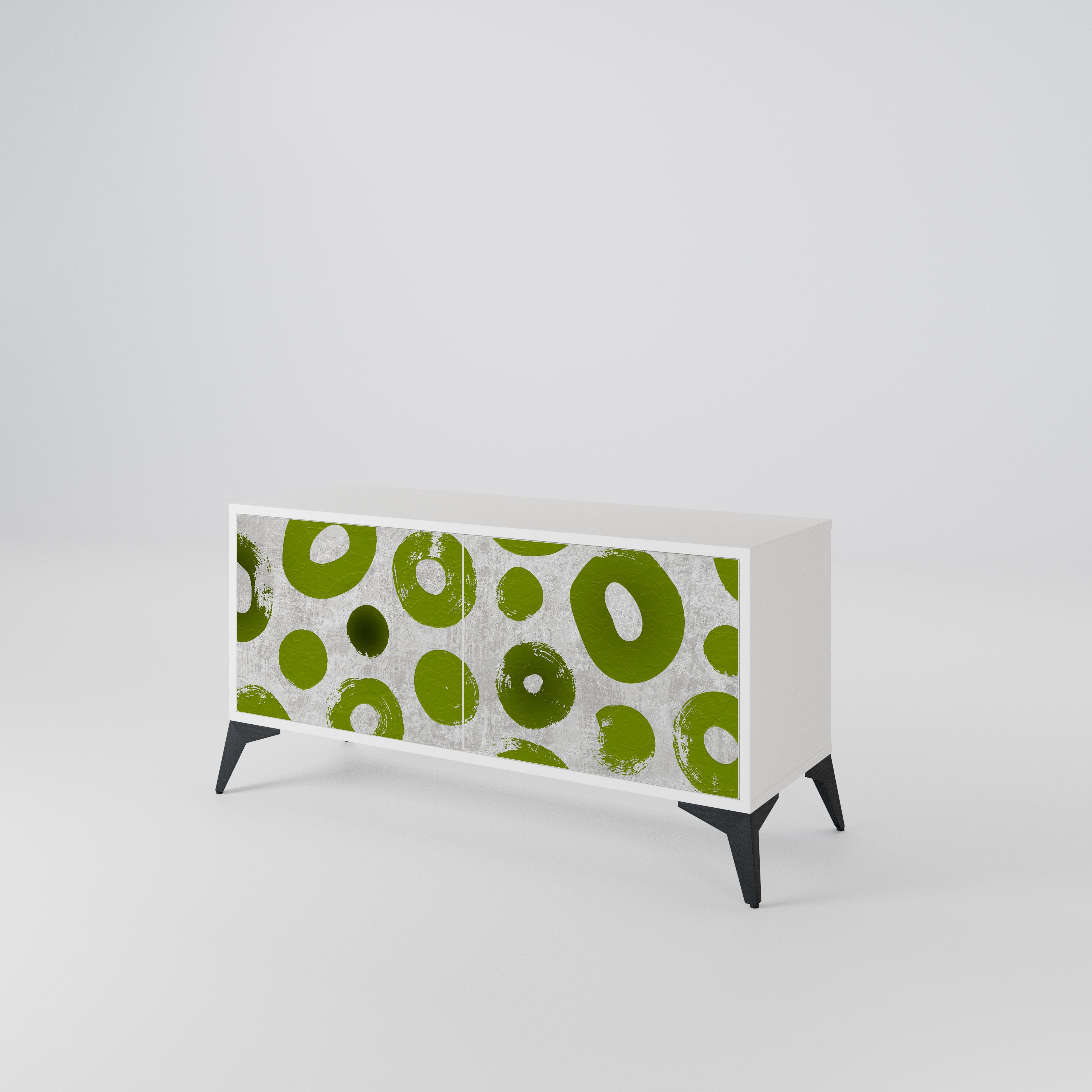 GREEN RHAPSODY Compact 2-Door TV Cabinet