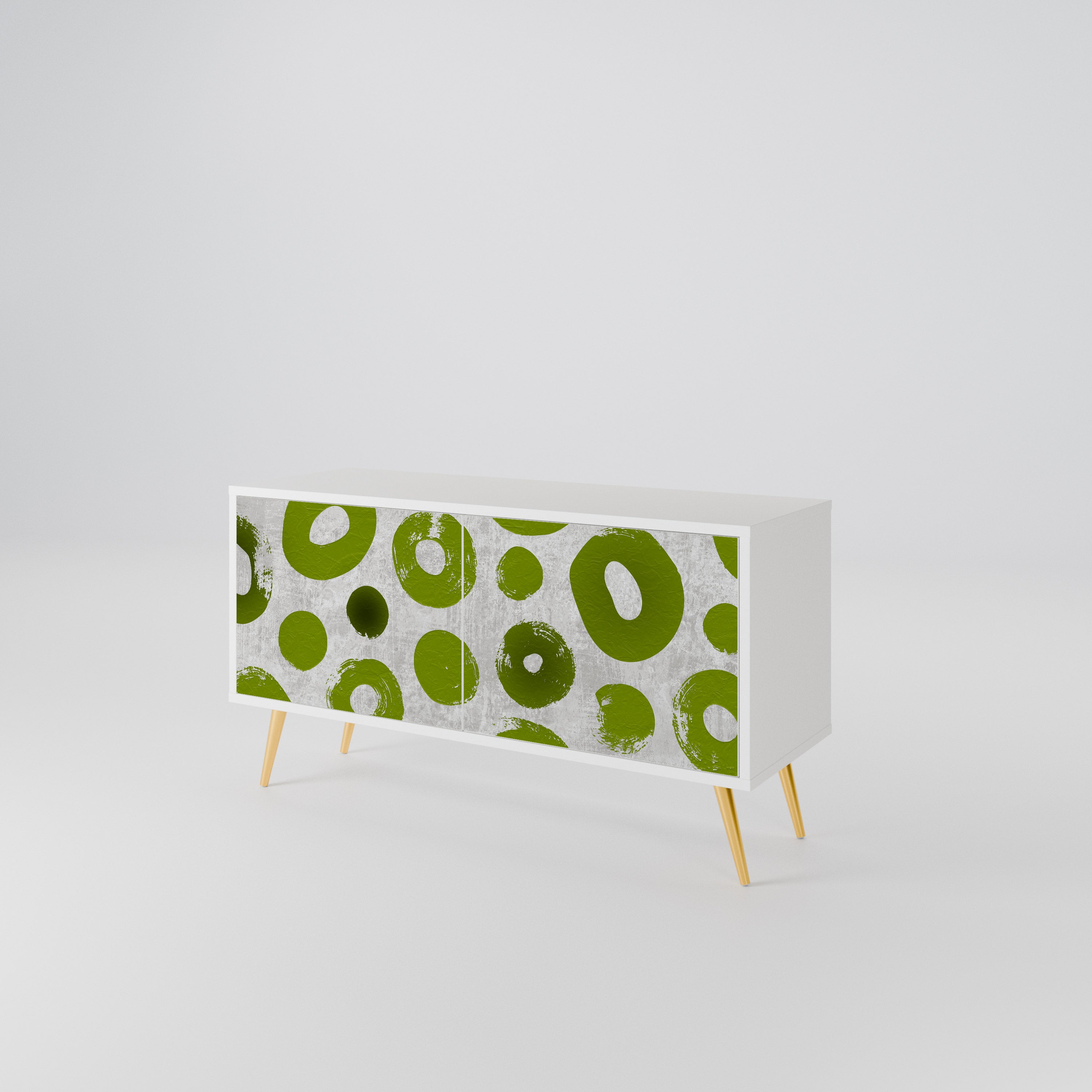 GREEN RHAPSODY Compact 2-Door TV Cabinet