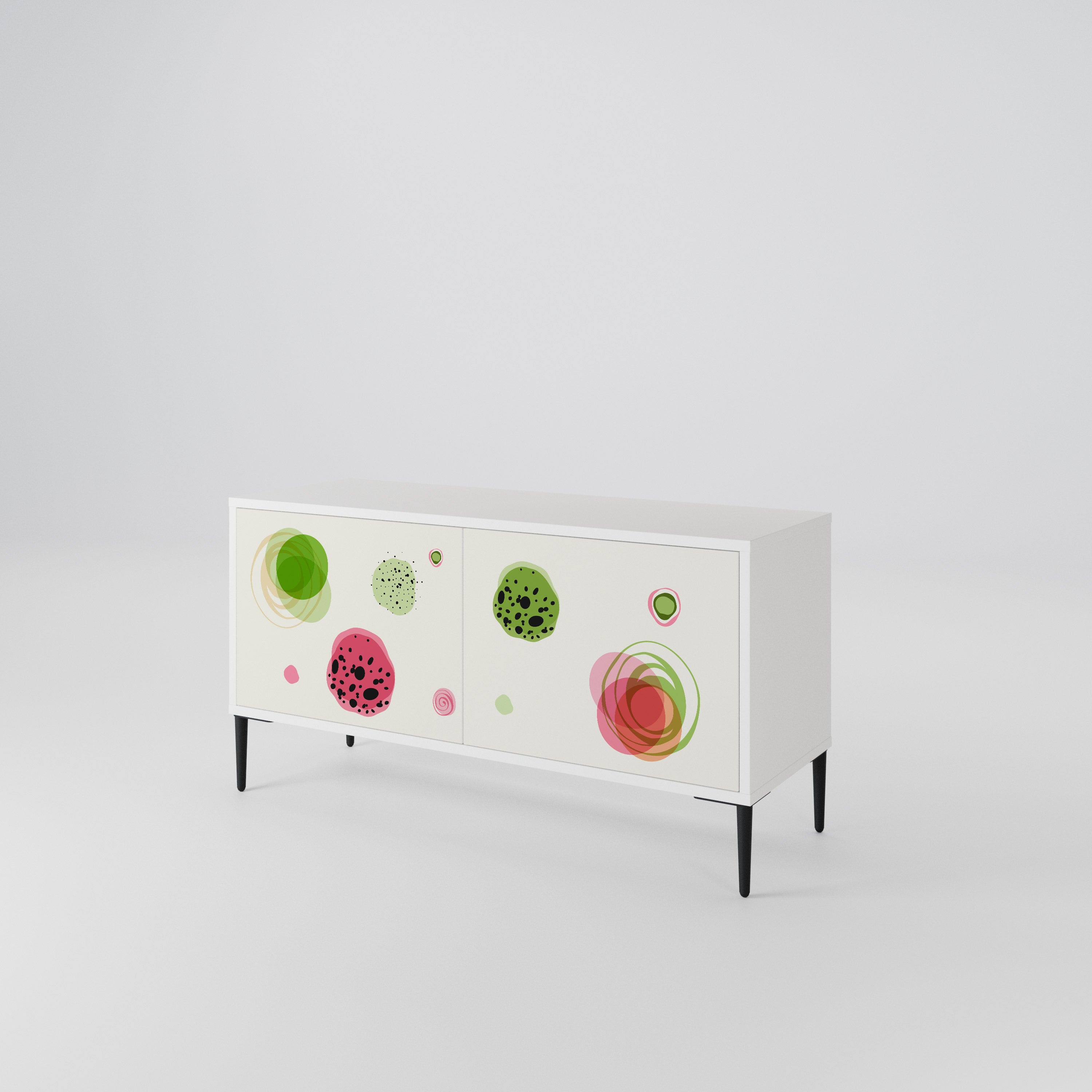 COLORFUL COSMOS Compact 2-Door TV Cabinet
