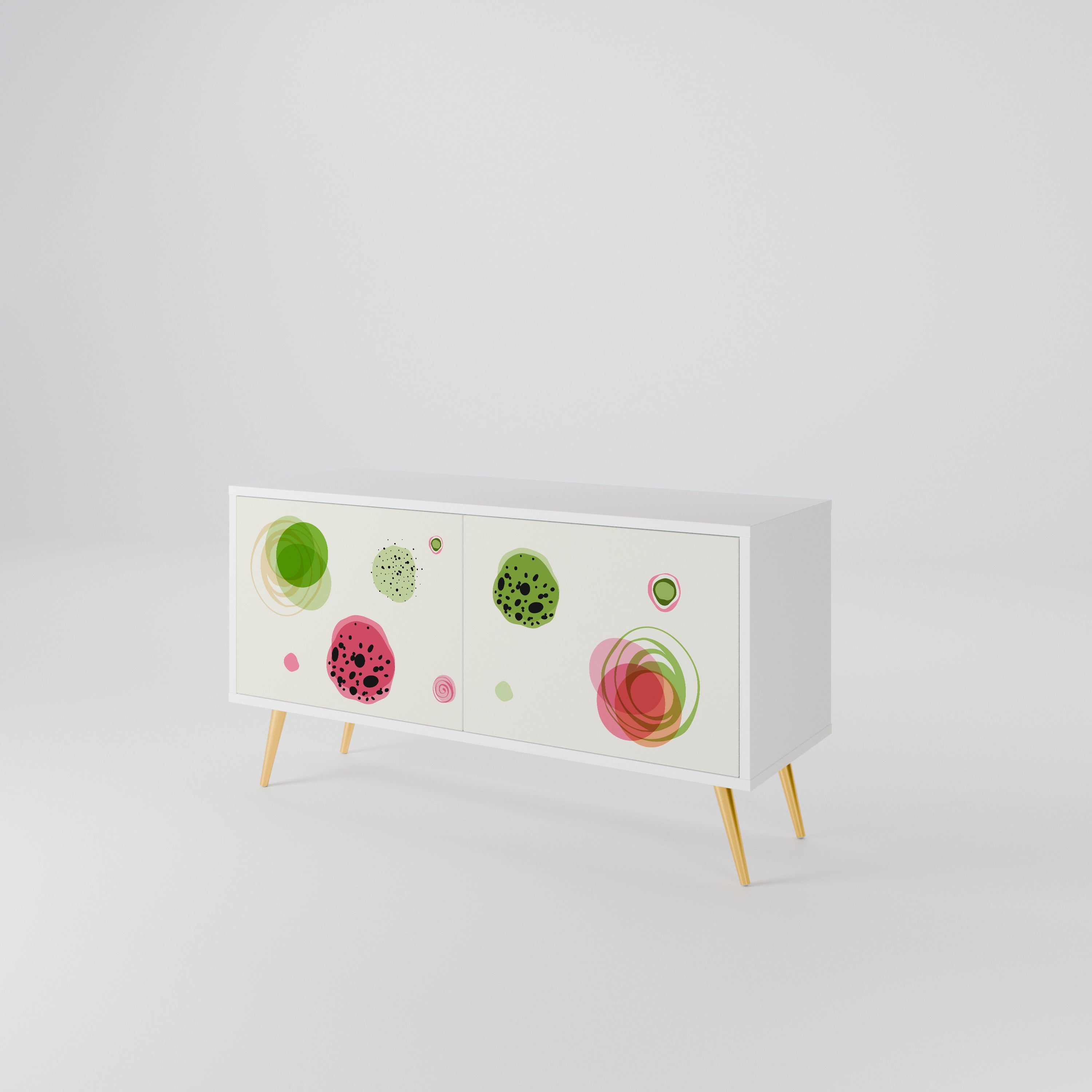 COLORFUL COSMOS Compact 2-Door TV Cabinet