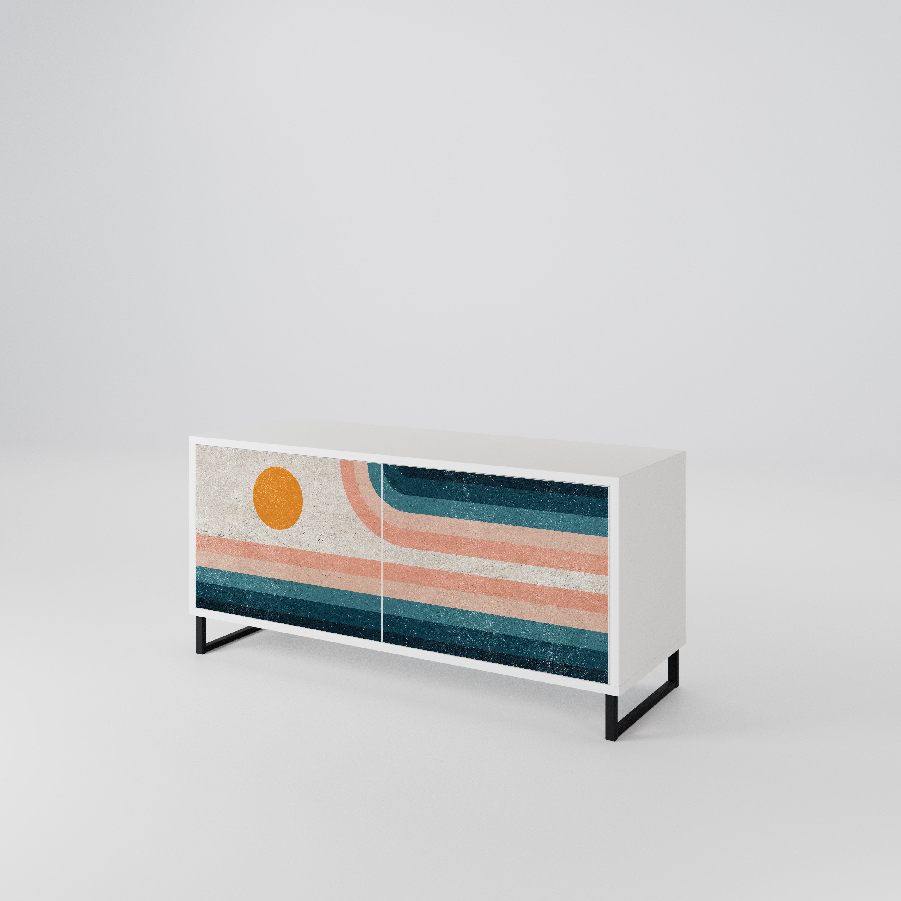 TWO HALVES Compact 2-Door TV Cabinet