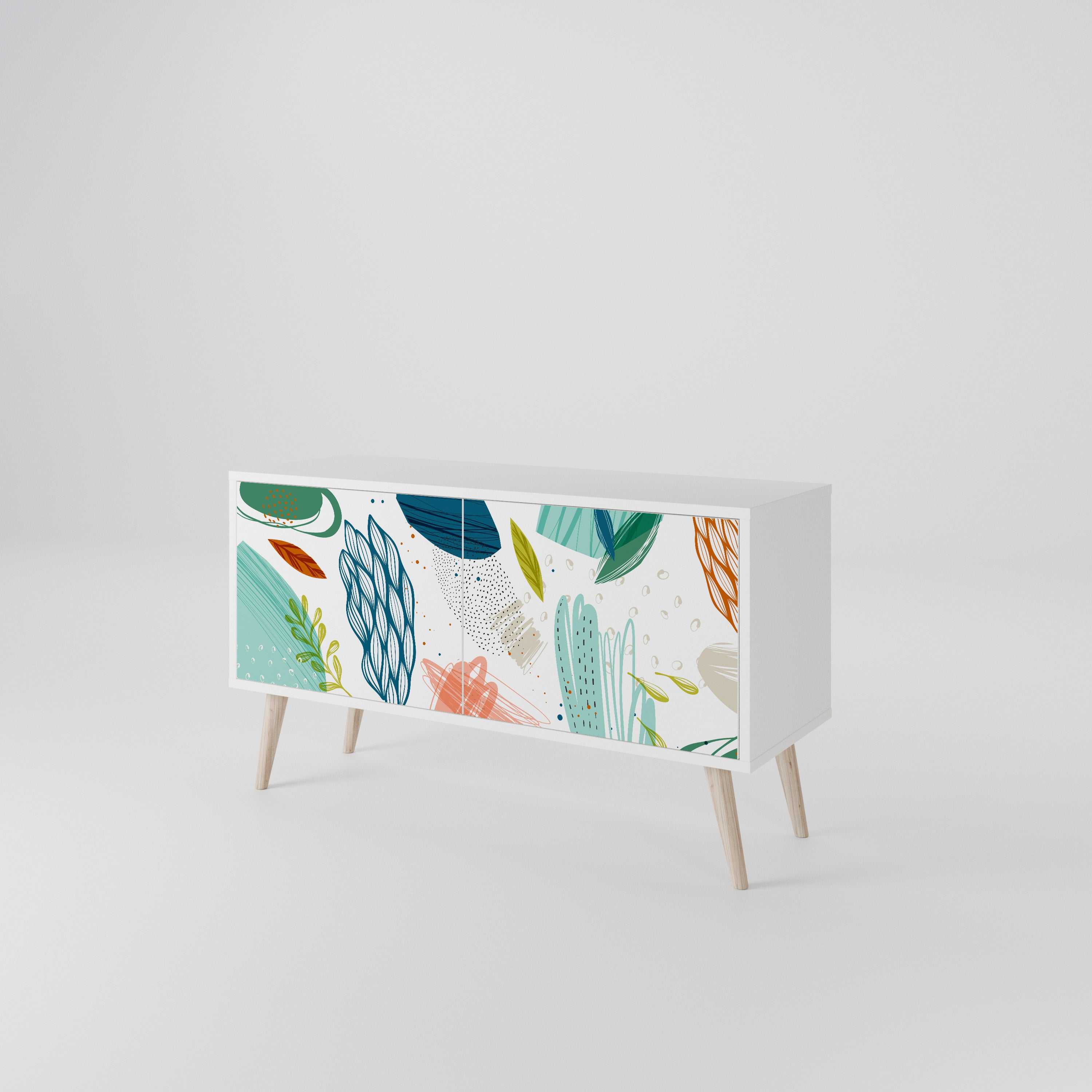 BOTANICAL HURRICANE Compact 2-Door TV Cabinet