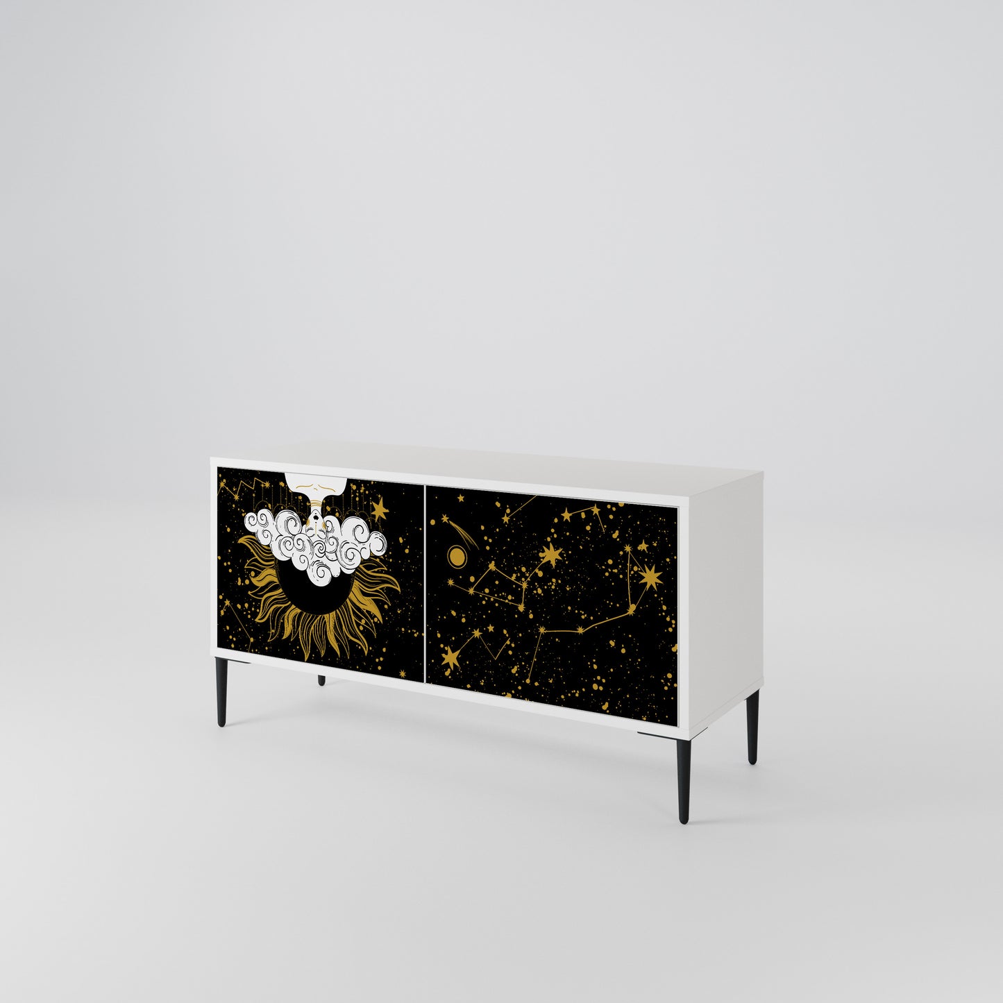 STELLAR CONSTELLATIONS Kompakt TV-bänk med 2 dörrar