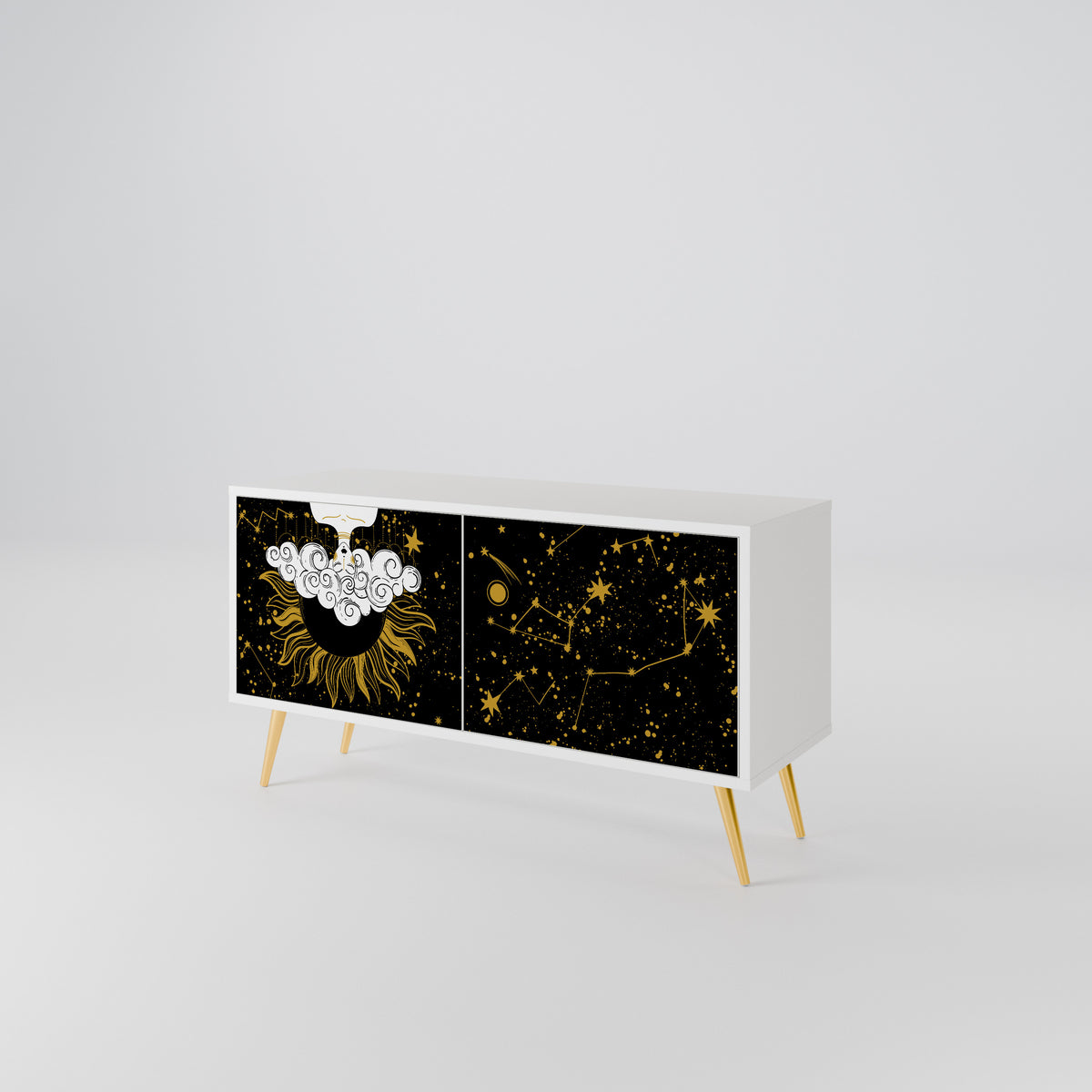 STELLAR CONSTELLATIONS Kompakt TV-bänk med 2 dörrar