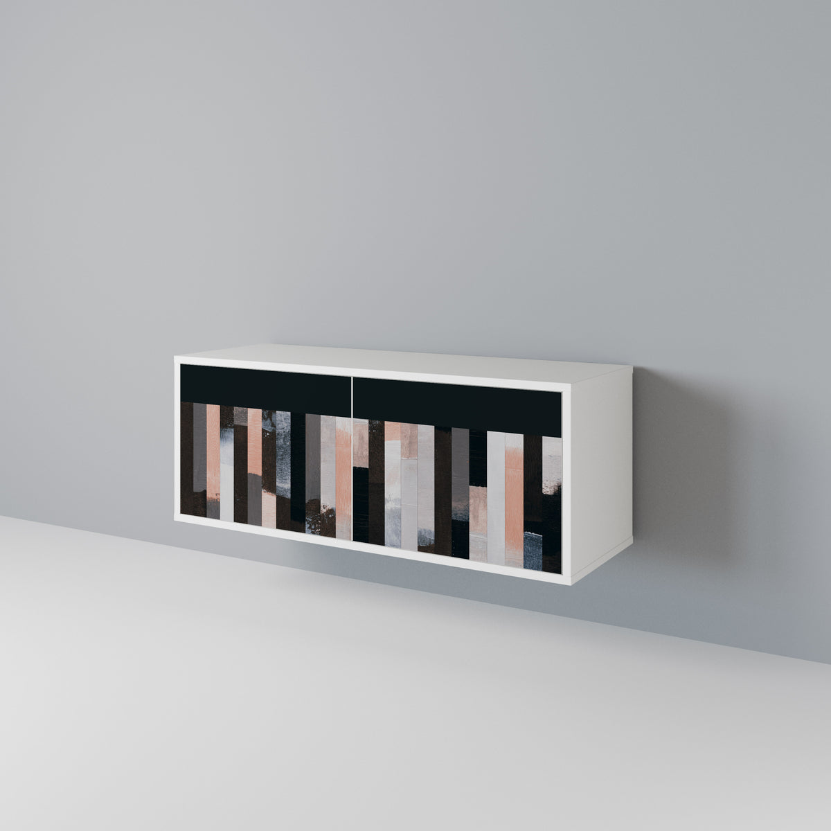 COLLAGE OF RECTANGLES Kompakt TV-bänk med 2 dörrar
