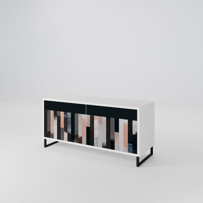 COLLAGE OF RECTANGLES Kompakt TV-bänk med 2 dörrar