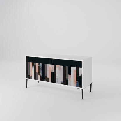 COLLAGE OF RECTANGLES Kompakt TV-bänk med 2 dörrar