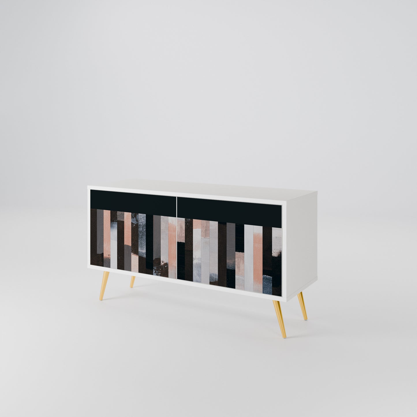 COLLAGE OF RECTANGLES Kompakt TV-bänk med 2 dörrar
