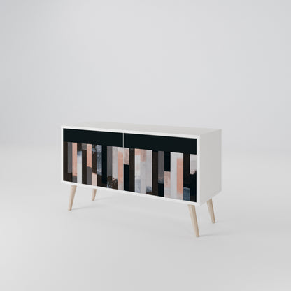COLLAGE OF RECTANGLES Kompakt TV-bänk med 2 dörrar