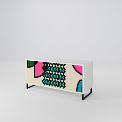 GEOMETRIC RHAPSODY Kompakt TV-bänk med 2 dörrar