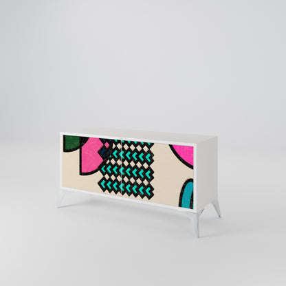 GEOMETRIC RHAPSODY Kompakt TV-bänk med 2 dörrar