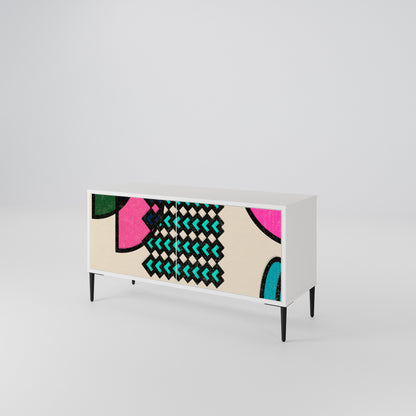 GEOMETRIC RHAPSODY Kompakt TV-bänk med 2 dörrar