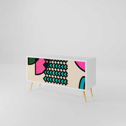 GEOMETRIC RHAPSODY Kompakt TV-bänk med 2 dörrar