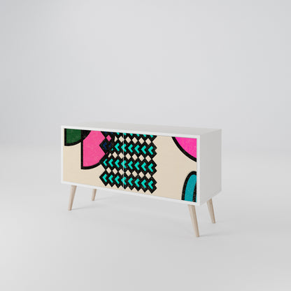 GEOMETRIC RHAPSODY Kompakt TV-bänk med 2 dörrar