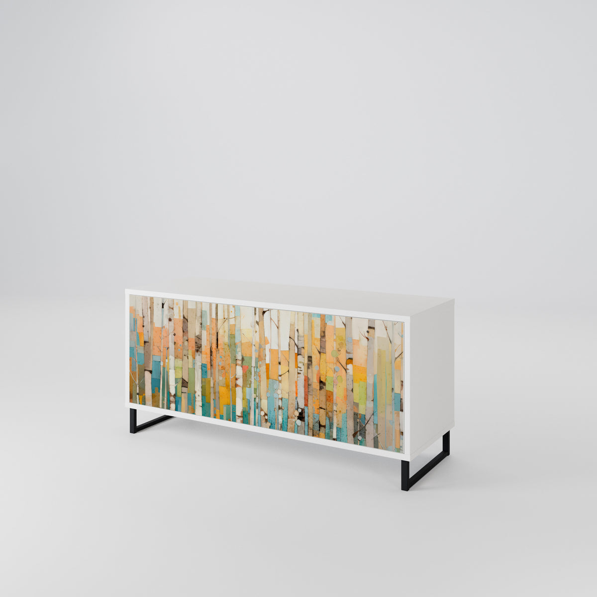 BIRCH KALEIDOSCOPE Kompakt TV-bänk med 2 dörrar