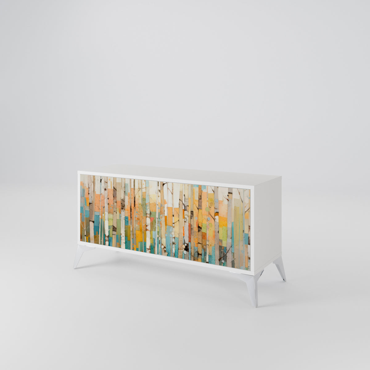 BIRCH KALEIDOSCOPE Kompakt TV-bänk med 2 dörrar