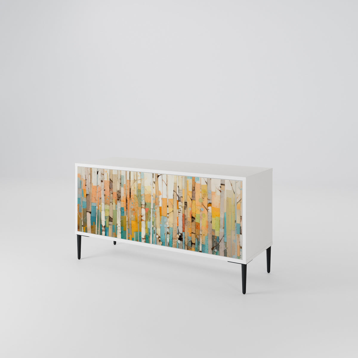 BIRCH KALEIDOSCOPE Kompakt TV-bänk med 2 dörrar