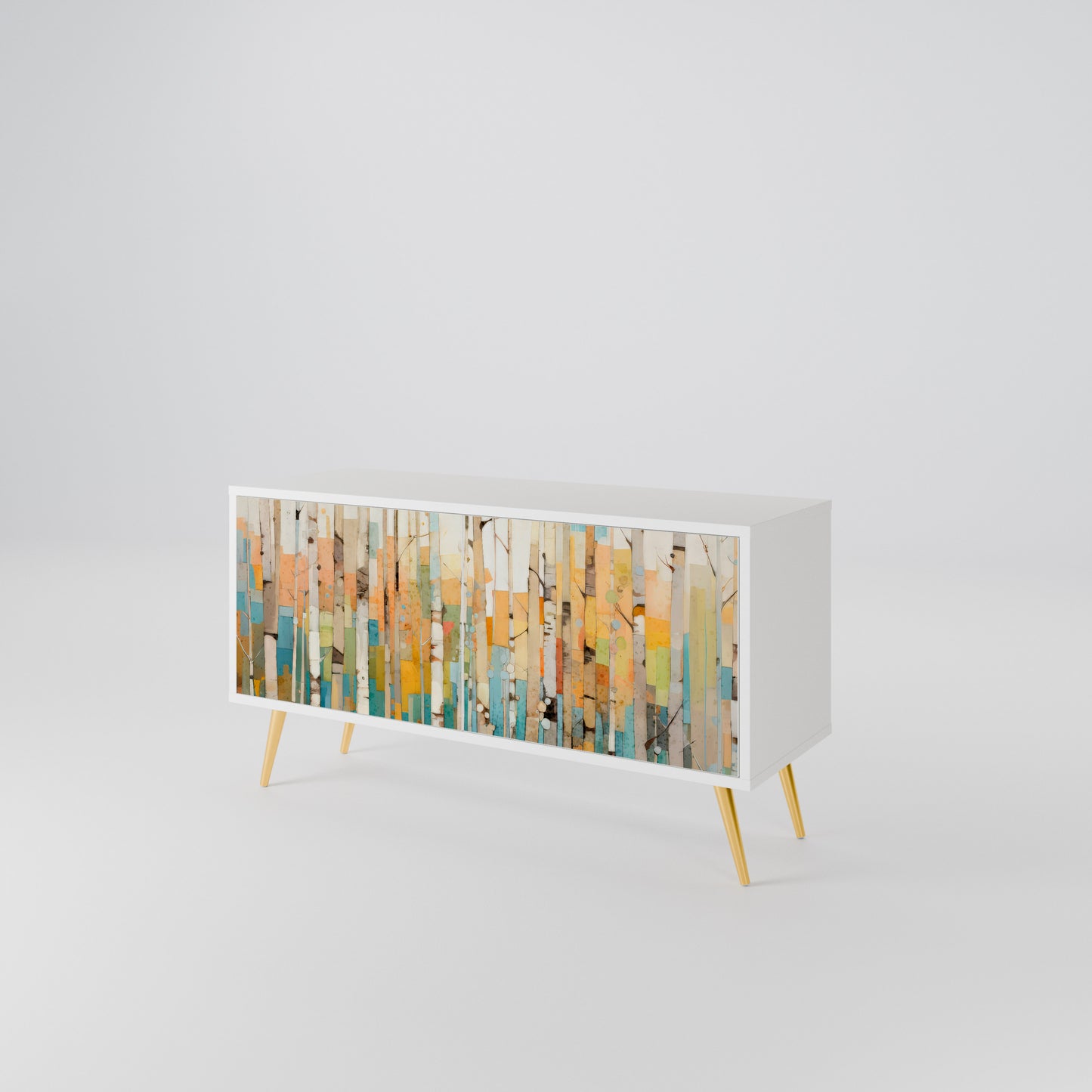 BIRCH KALEIDOSCOPE Kompakt TV-bänk med 2 dörrar