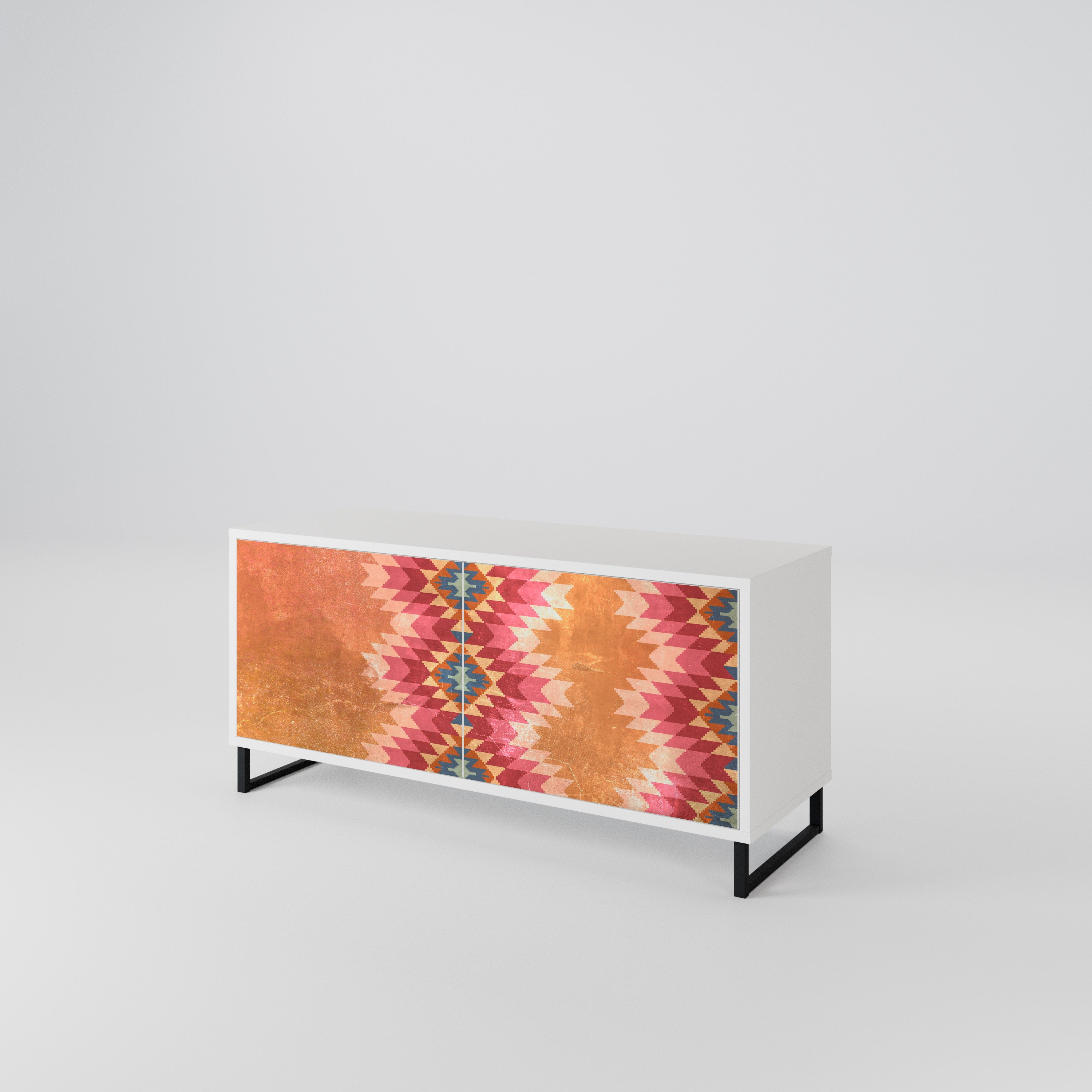 INDIAN FOLK Kompakt TV-bänk med 2 dörrar
