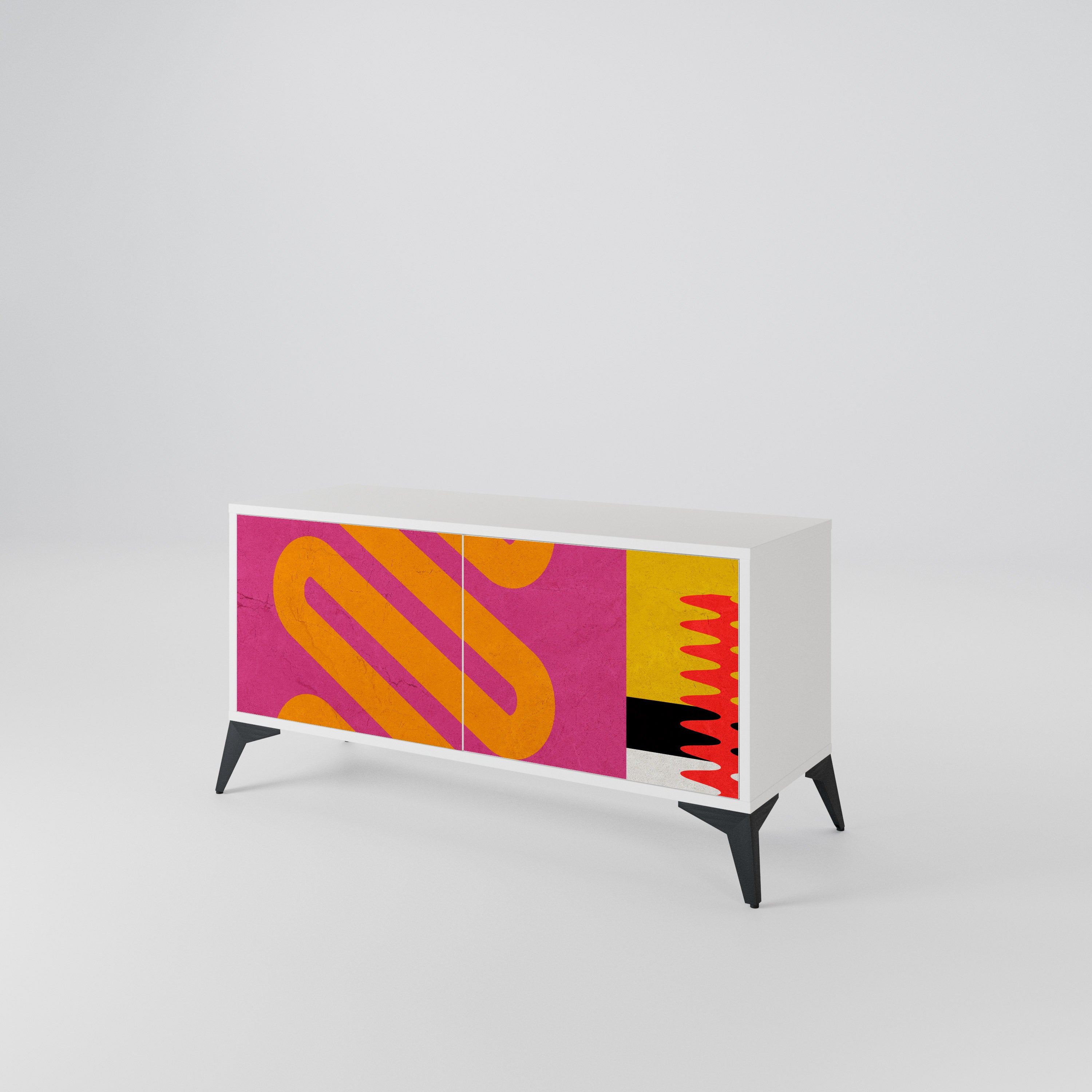 VIVID ART Kompakt TV-bänk med 2 dörrar