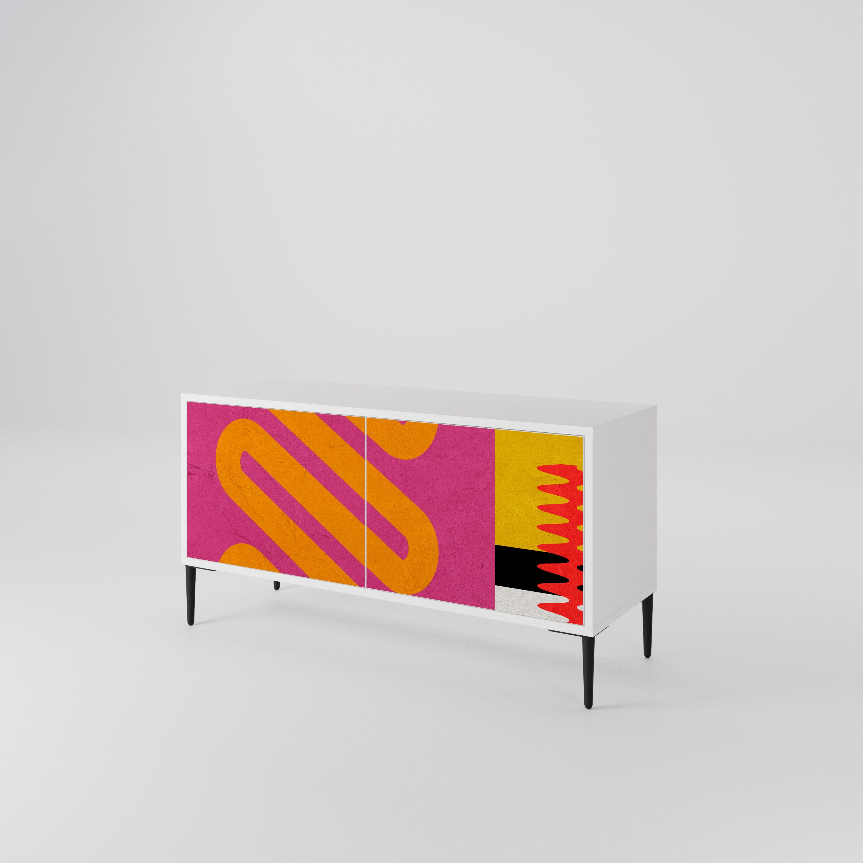 VIVID ART Kompakt TV-bänk med 2 dörrar