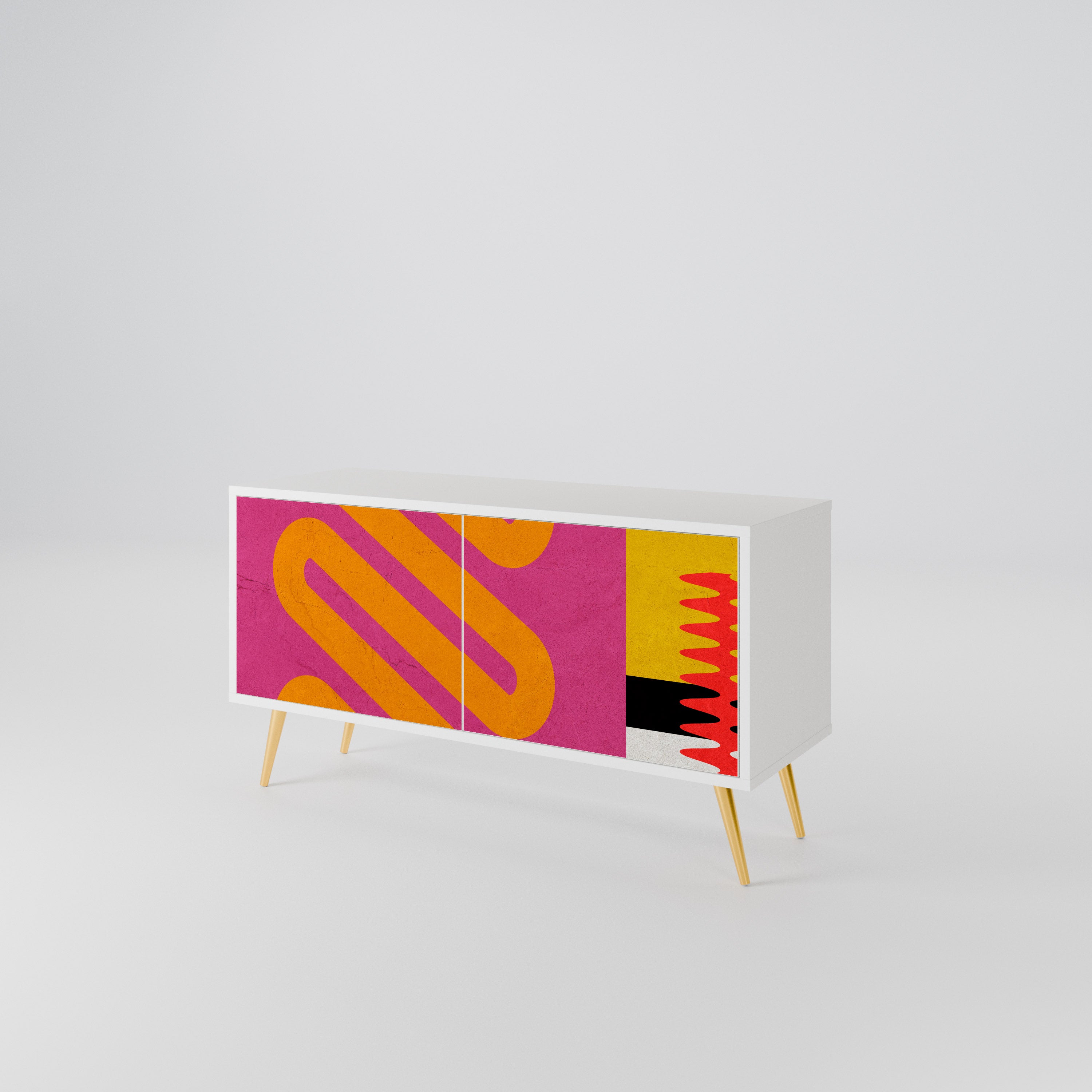 VIVID ART Kompakt TV-bänk med 2 dörrar