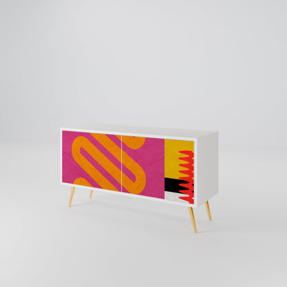 VIVID ART Kompakt TV-bänk med 2 dörrar