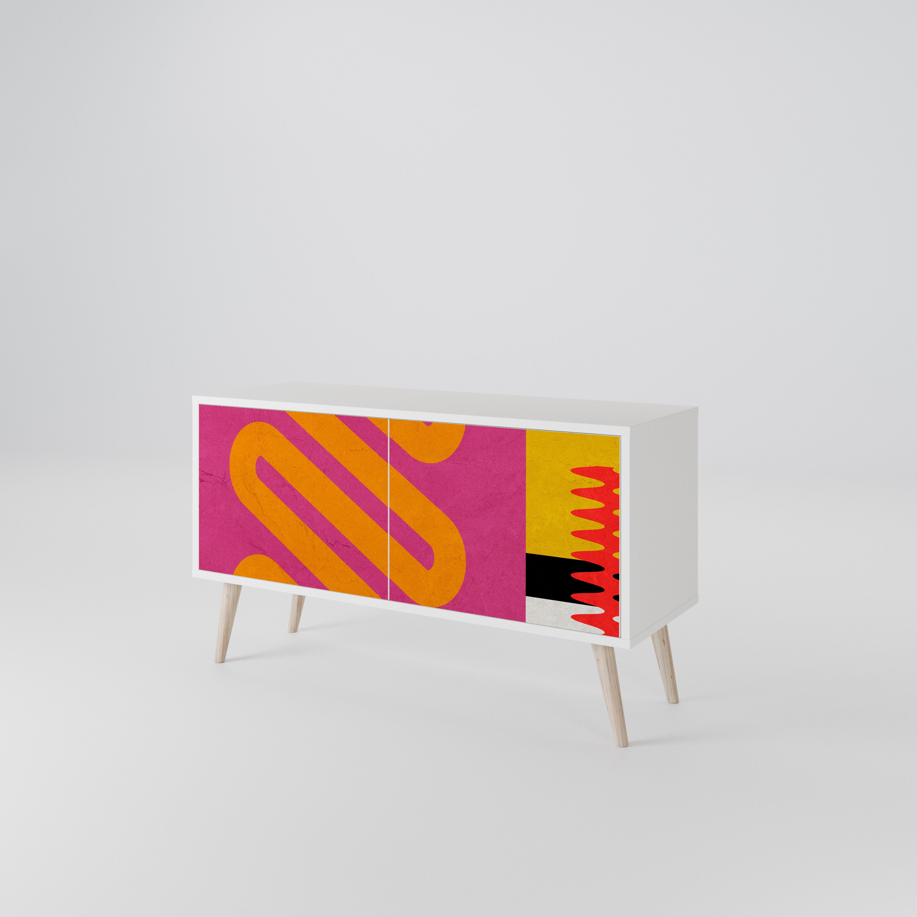 VIVID ART Kompakt TV-bänk med 2 dörrar