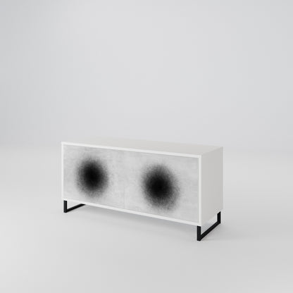 BLACK HOLE Kompakt TV-bänk med 2 dörrar